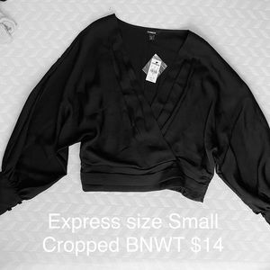 Express loose sleeve cropped top